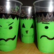 Frankenstein Pudding Cups–Easy #Halloween Treat