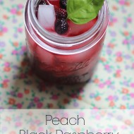 Peach Black Raspberry Iced Tea with Basil