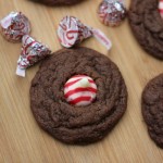 Peppermint Kiss Chocolate Cookies
