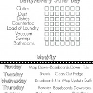 2014 Resolutions + Printable Cleaning Schedule