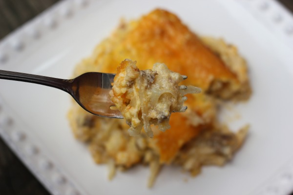 Cheesy Hashbrown Casserole with The Works