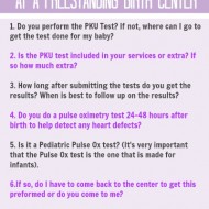 Newborn Screening & Freestanding Birth Centers