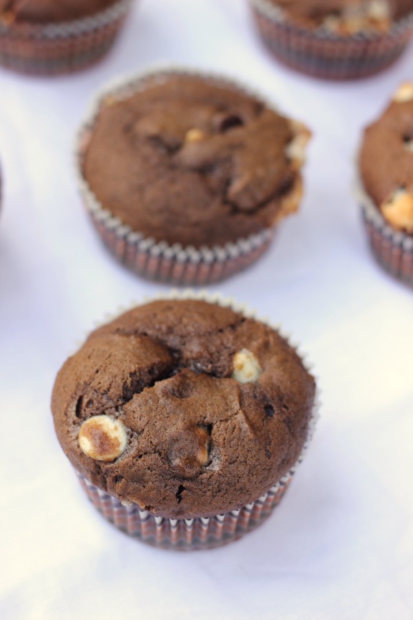 Double Chocolate Pumpkin Muffins
