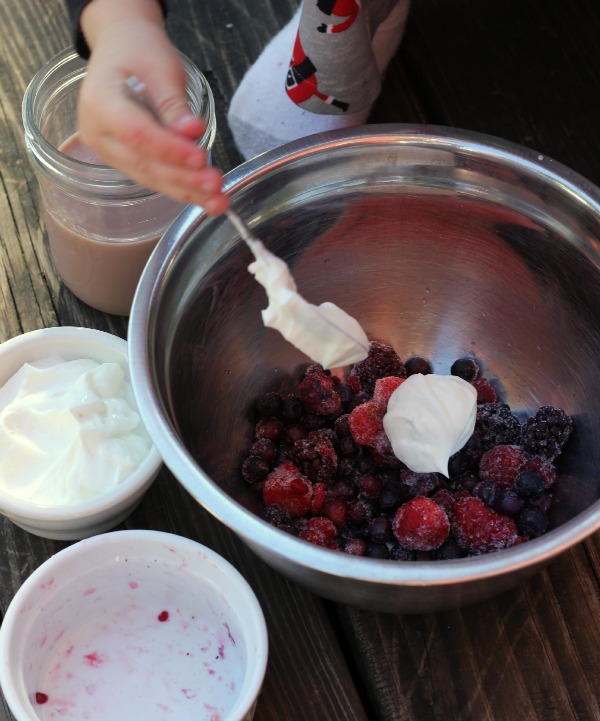 Add Greek Yogurt to Berries
