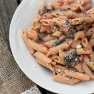 Spicy Tomato Spinach Pasta Recipe + A Taste of Merlot Book Review