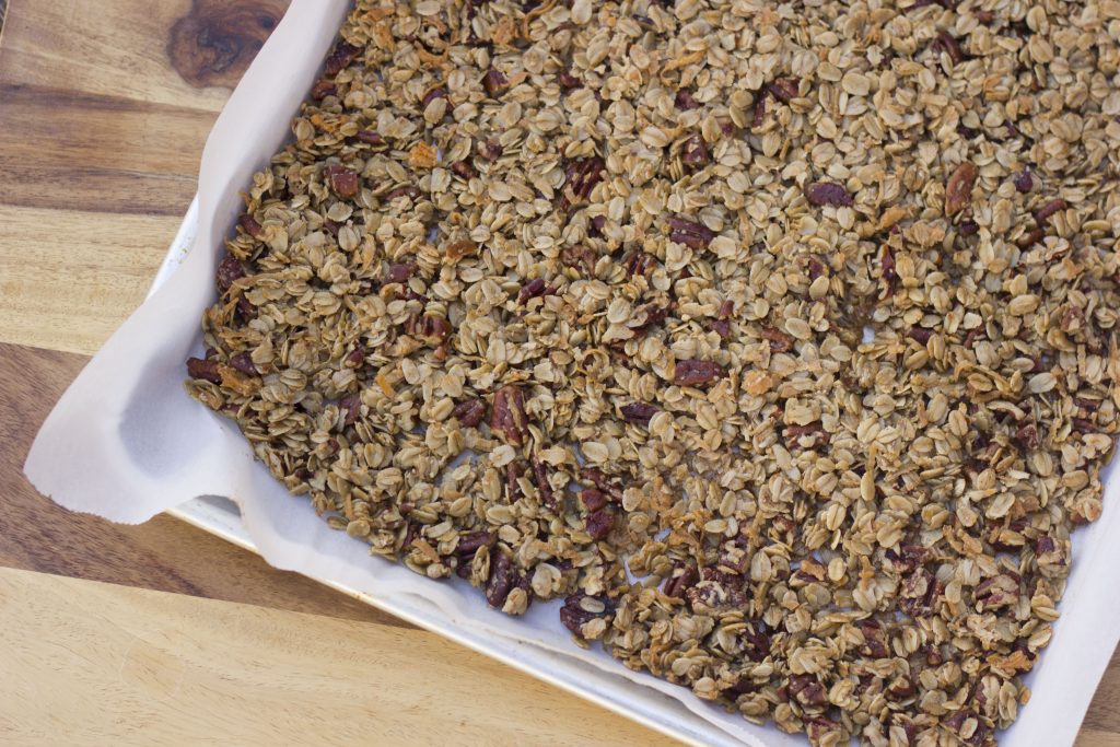 baked maple pecan granola